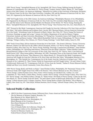 Purvis Young exhibition history (purvisyoung.com), page 3