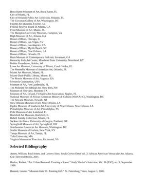 Purvis Young exhibition history (purvisyoung.com), page 8